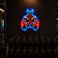 Viking Warrior Gym LED Neon Sign | Nordic Strength Dumbbell Wall Art | Fitness Room Neon Light