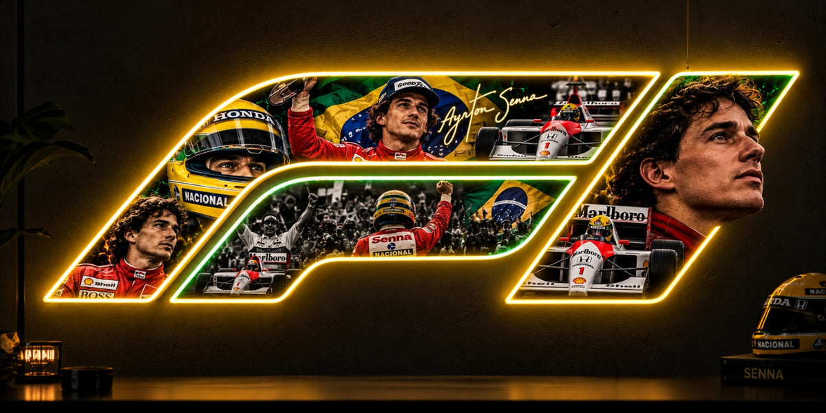 Ferrari F1 Neon Wall Sign – Red LED Racing Wall Art Neonsignsindia