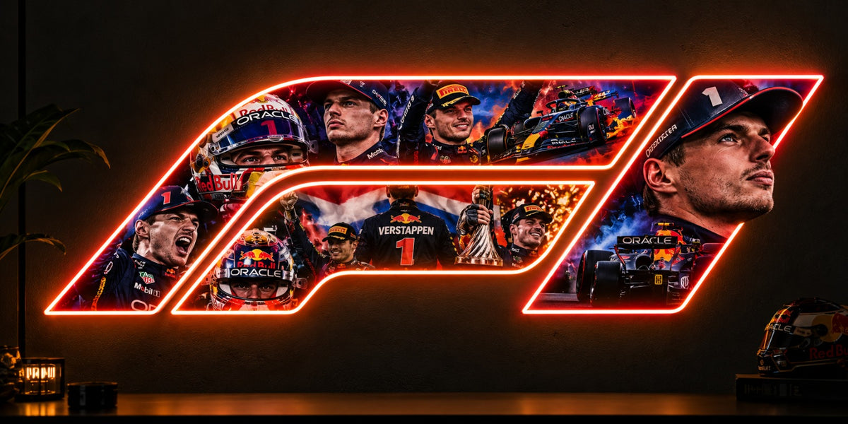 Ferrari F1 Neon Wall Sign – Red LED Racing Wall Art Neonsignsindia