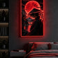 Red Moon Samurai LED Neon Wall Art – Japanese Anime Wall Decor Neonsignsindia