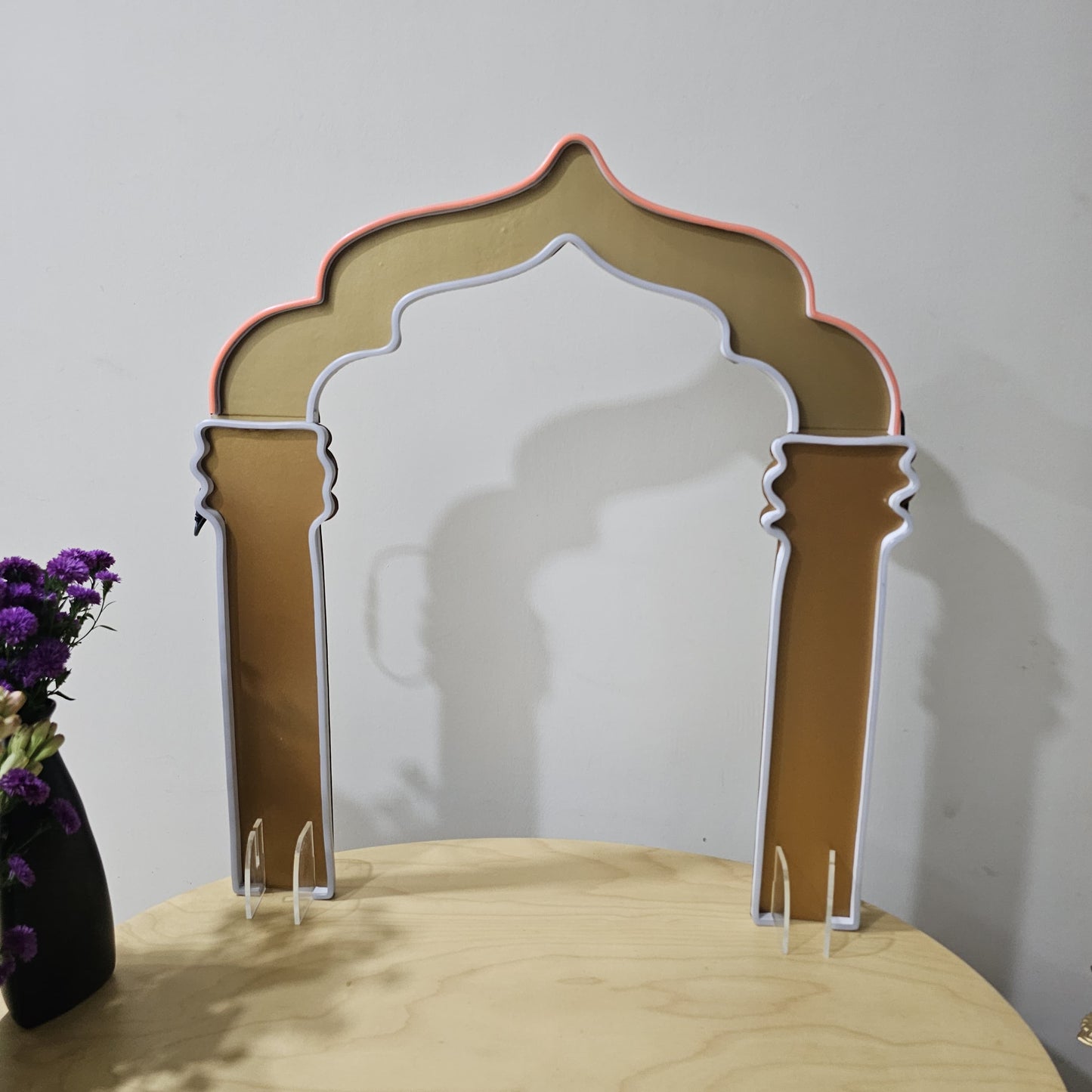 Shubhaarambh Glow frame Ganeshji Backdrop (NEON+MDF) * Need It Today PUNE ONLY *