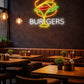 Burger Neon Wall Sign – Restaurant Display Edition