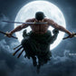 Roronoa Zoro LED Neon Wall Art – Three Sword Style Anime UV Print with Neon Glow for Gaming Room