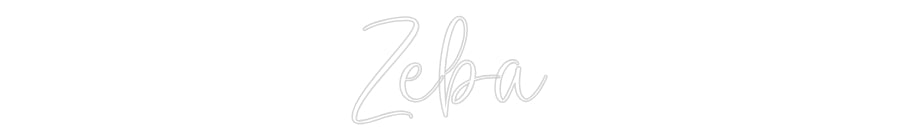 Customised Neon Sign Zeba