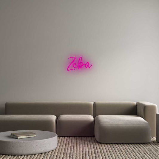 Customised Neon Sign Zeba