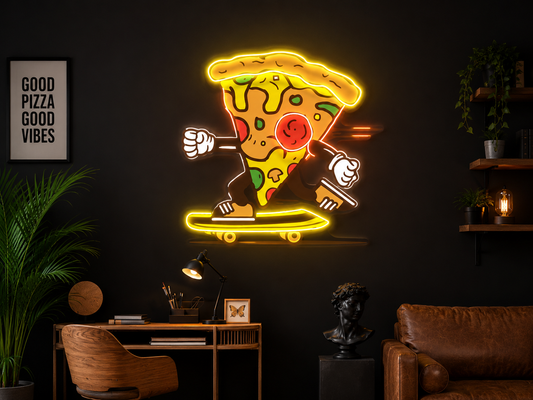 Skater Pizza Neon Sign TEST