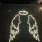 Angel Wings Neon Wall Art with Halo – LED Photo Wall Décor | Neon Signs India — Image 7