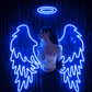 Angel Wings Neon Wall Art with Halo – LED Photo Wall Décor | Neon Signs India — Image 4