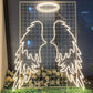 Angel Wings Neon Wall Art with Halo – LED Photo Wall Décor | Neon Signs India — Image 5