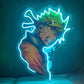 Anime Ninja Hero Neon Wall Art – Electric Blue Glow Game room Neonsignsindia