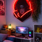 Anime Warrior Neon Wall Art – Red Glow Edition Game room Neonsignsindia
