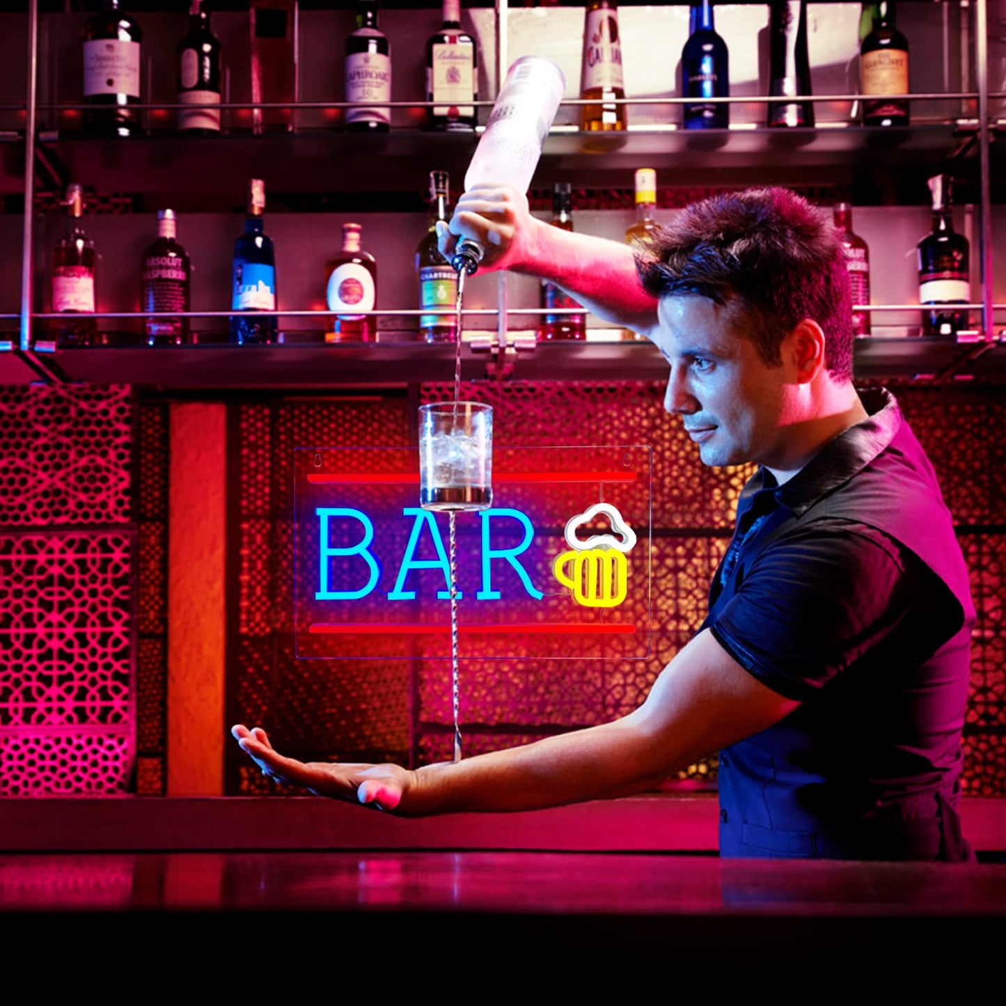 Bar Neon Sign (10x17 inches) Neonsignsindia