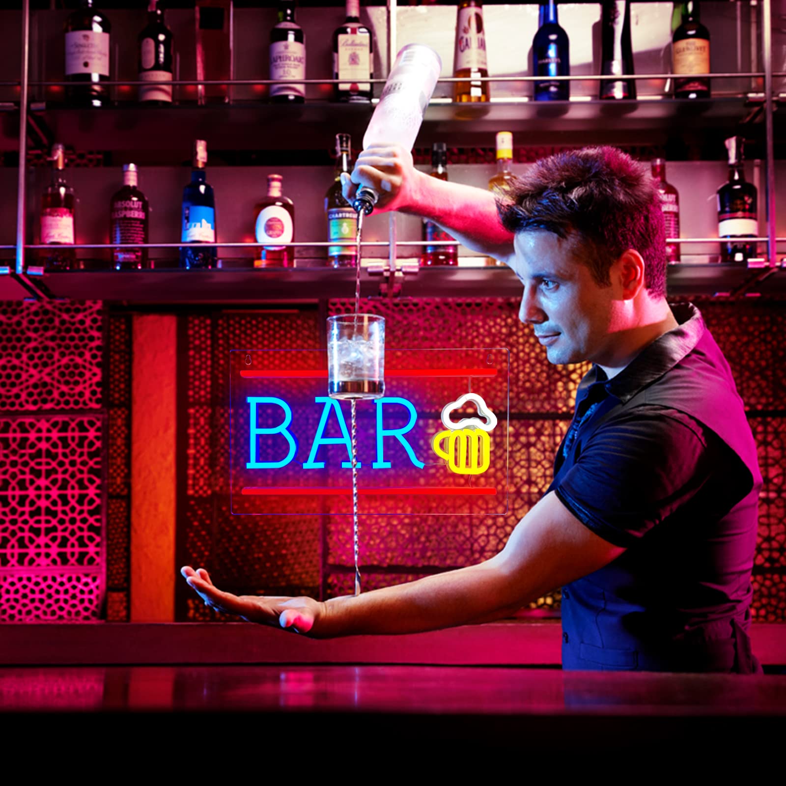 Bar Neon Sign (10x17 inches) Neonsignsindia