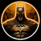 Batman Dark Knight Neon Wall Art – Golden Superhero LED Circle Light | Neon Signs India — Image 3