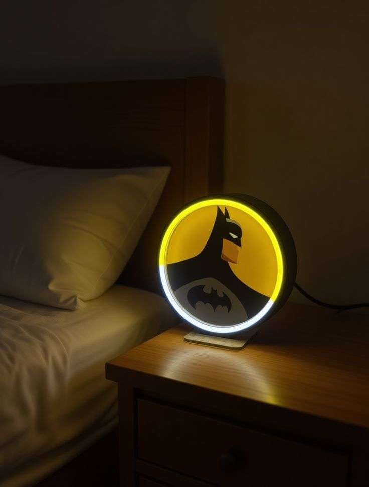 Batman LED Neon Night desk Lamp – Superhero Bedside Light - LED Neon Sign