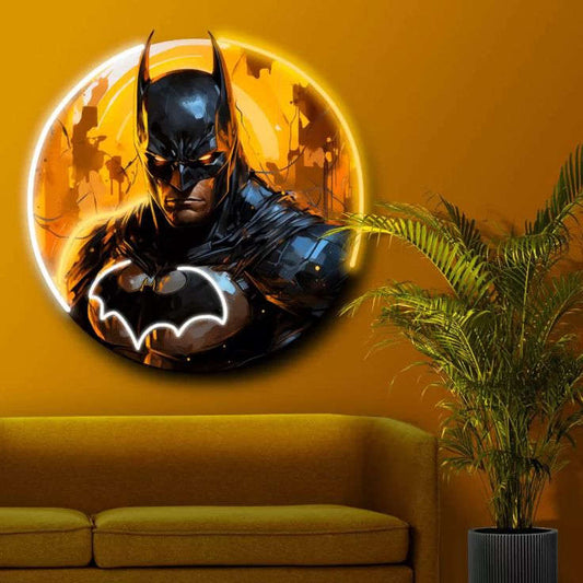 Batman Neon Wall Art – Dark Knight LED Glow Sign for Modern Interiors Game room Neonsignsindia