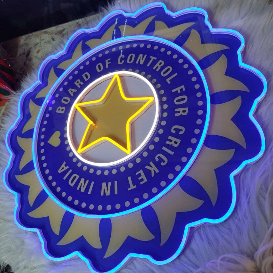 BCCI Logo Neon LED Wall Sign – Board of Control for Cricket in India Neon Light | Neon Signs India — Image 2