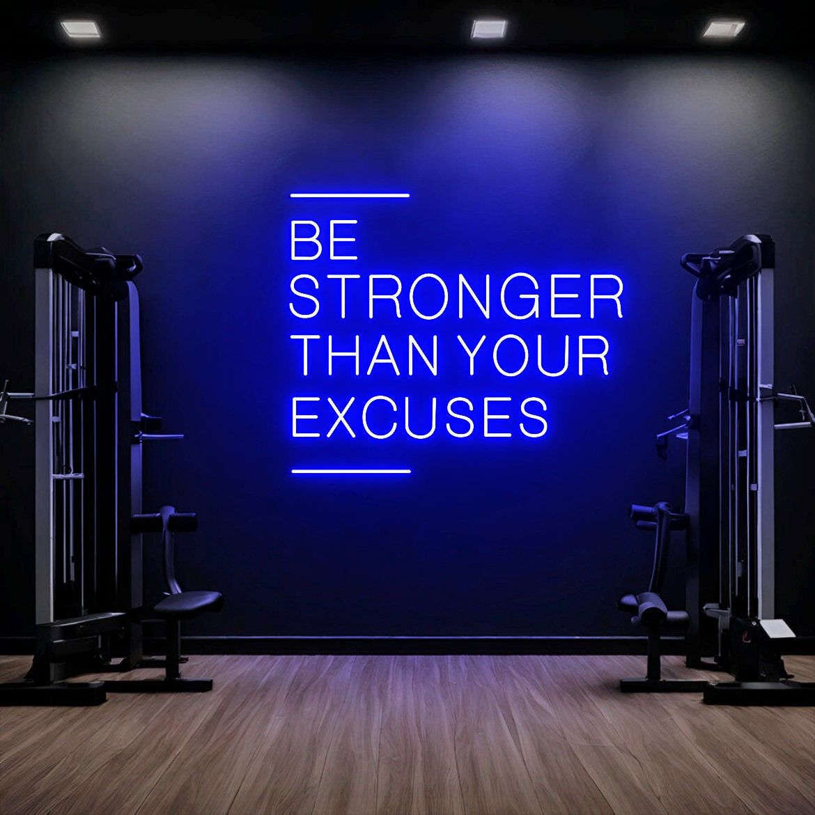 Be Stronger Than Your Excuses Neon Sign – Gym Motivation LED Light Neonsignsindia