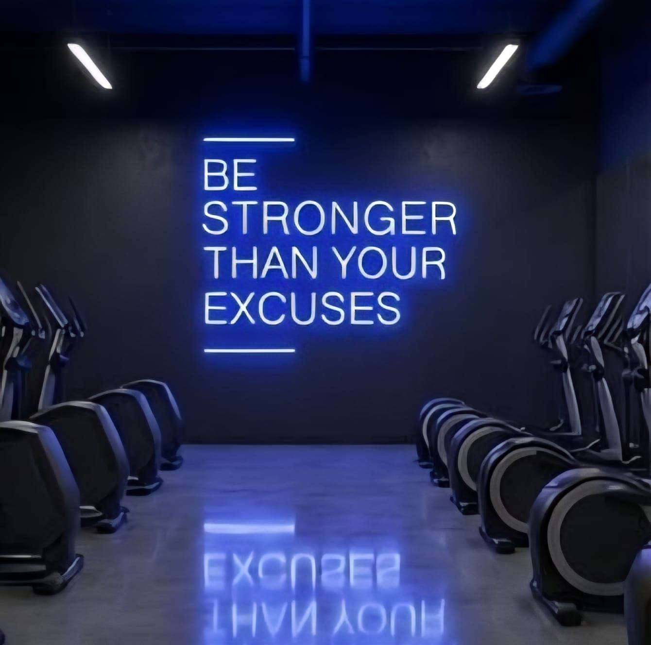 Be Stronger Than Your Excuses Neon Sign – Gym Motivation LED Light Neonsignsindia
