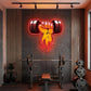 Flaming Dumbbell Neon Sign – Gym Motivation LED Light