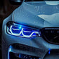 blue Lightning Neon Car Poster – Rain Night Street Aesthetic Neonsignsindia