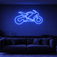🏍️ Blue Motorcycle Neon Sign – Minimal Bike LED Wall Light (3*1.5 feet) Neonsignsindia