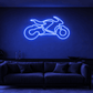 🏍️ Blue Motorcycle Neon Sign – Minimal Bike LED Wall Light (3*1.5 feet) Neonsignsindia