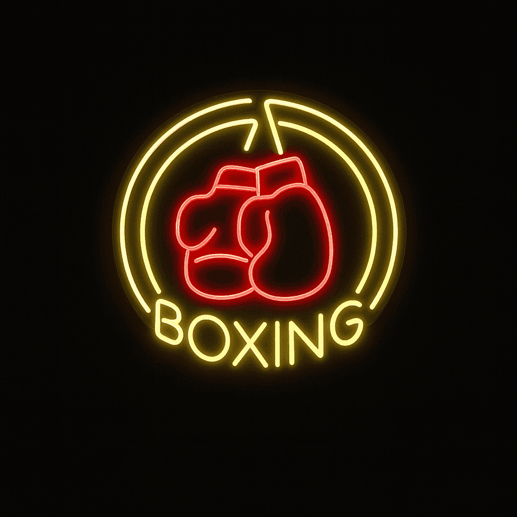 BOXING GLOVES Neon Sign – LED Wall Light for Gym, Fitness Studio & Home Workout Decor Neonsignsindia