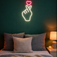 BTS Hand K-Pop Heart Hand neon light (6x12 inches) Neonsignsindia