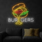 Burger Neon Wall Sign – Restaurant Display Edition Neonsignsindia