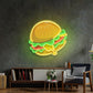 Cheese Burger Cartoon Pop Art LED Neon Sign