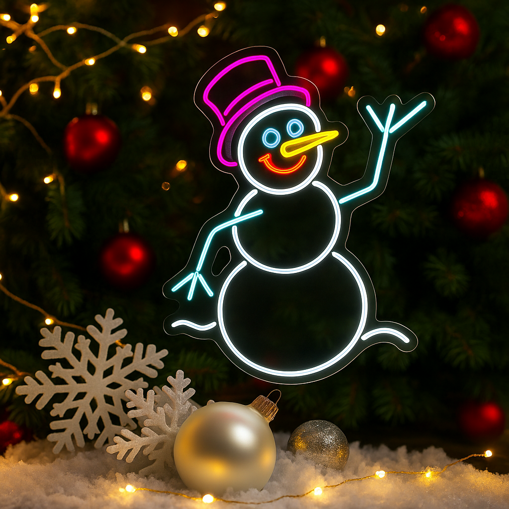 Christmas Frosty The Snowman Neon Sign (16*18 inches) Neonsignsindia