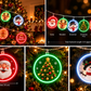 Christmas neon ornament garland – 6 designs, 4 inch ornaments, 6 ft garland length