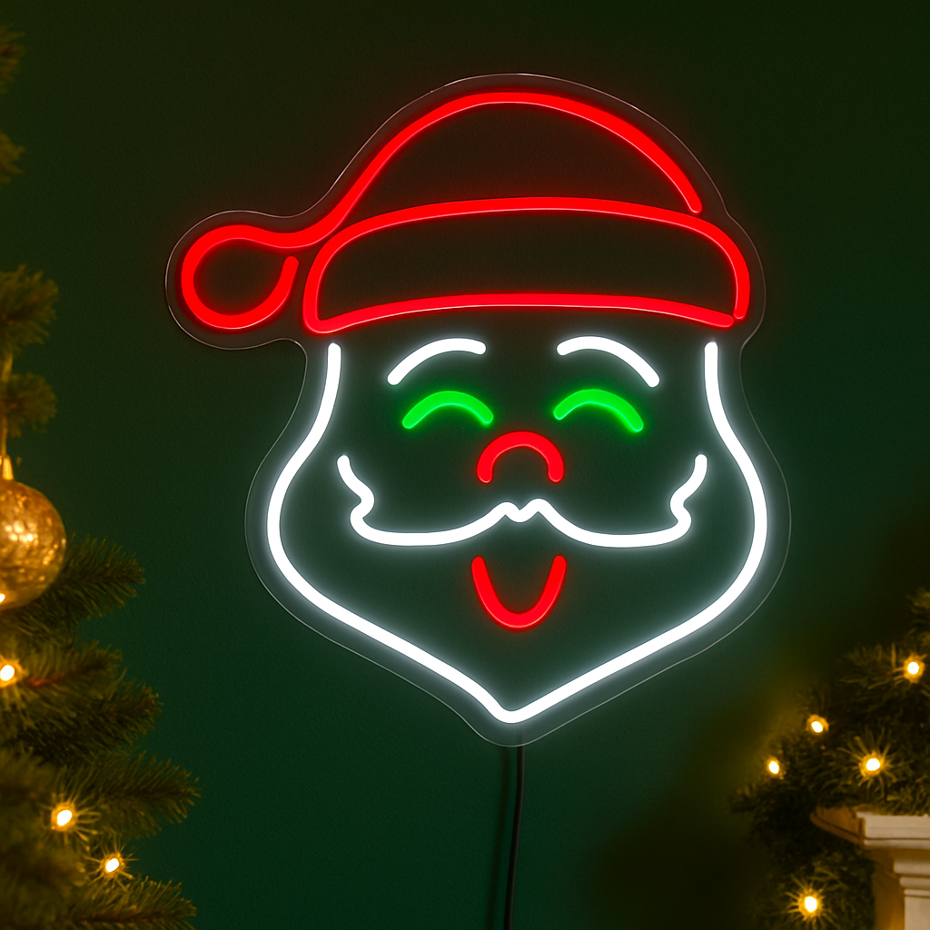 Christmas Santa Claus Neon Sign (14x14 inches) Neonsignsindia