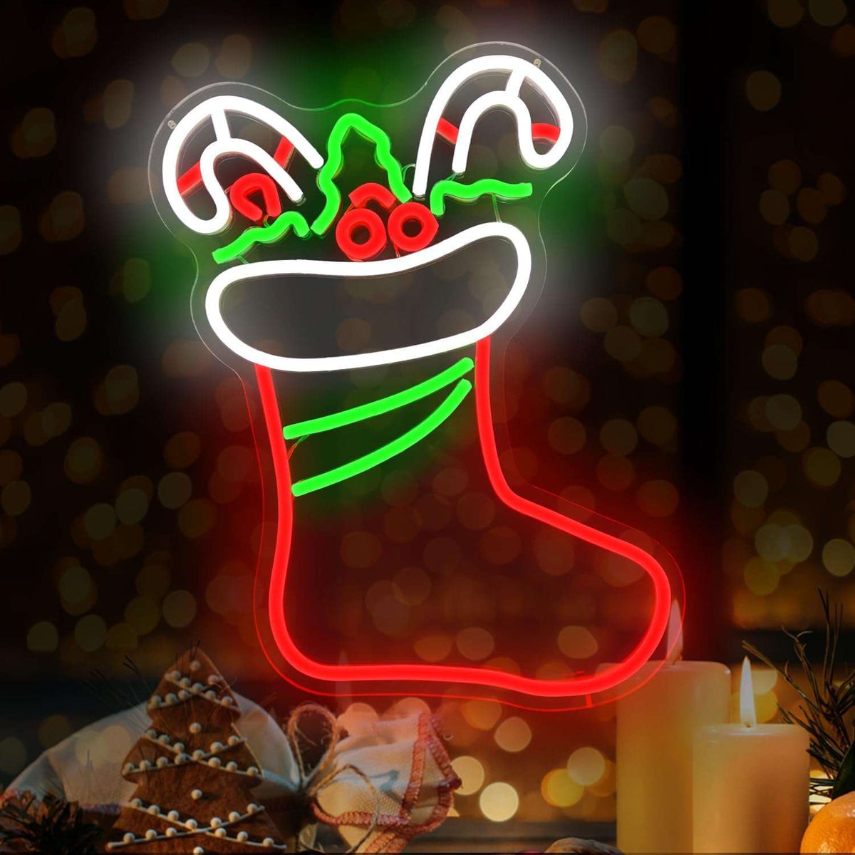 Christmas Stocking Neon Sign (13*17 inches) | Neon Signs India — Image 7