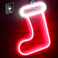 Christmas Stocking Neon Signs (9x5 inches) Neonsignsindia