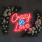 “Crazy in Love” LED Neon Sign – Romantic Décor for Weddings & Couple Spaces Neonsignsindia
