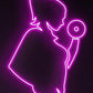 Strong Woman Silhouette Neon Light – fitness Gym & Home Décor