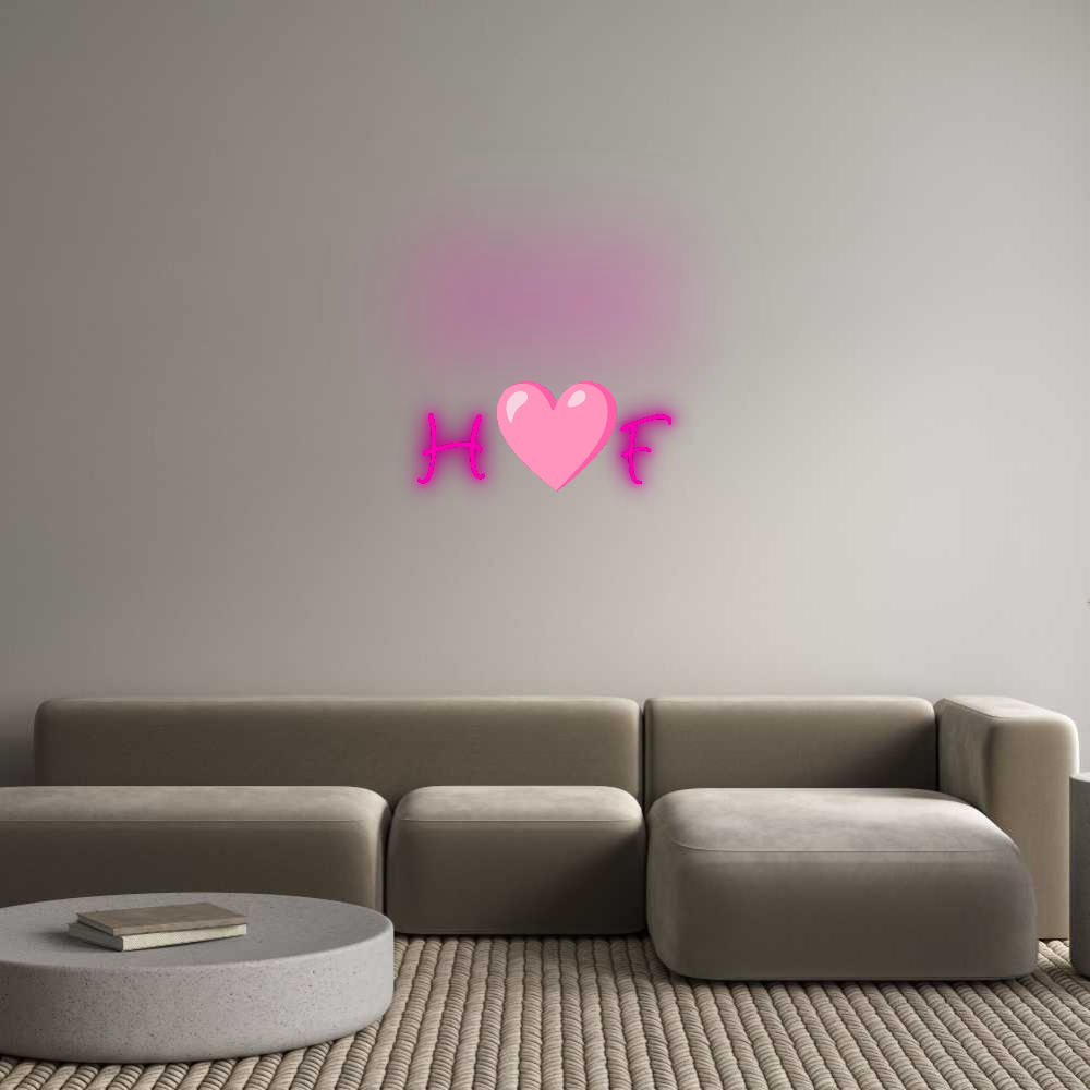 Customised Neon Sign H🩷F