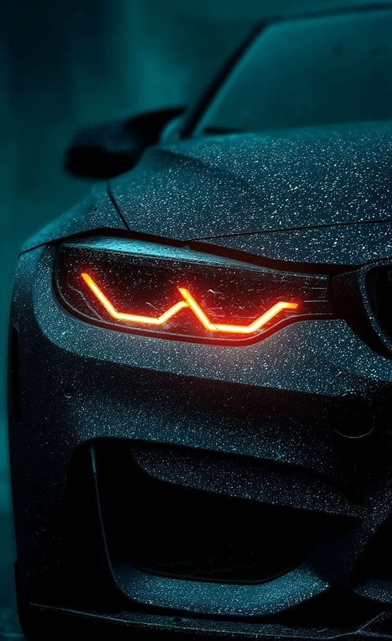 Red Fury Neon Car Poster – Night Drive Wall Art