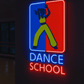 Dance School Split-Frame Neon Wall gym Sign | Blue & Red LED Decor Neonsignsindia