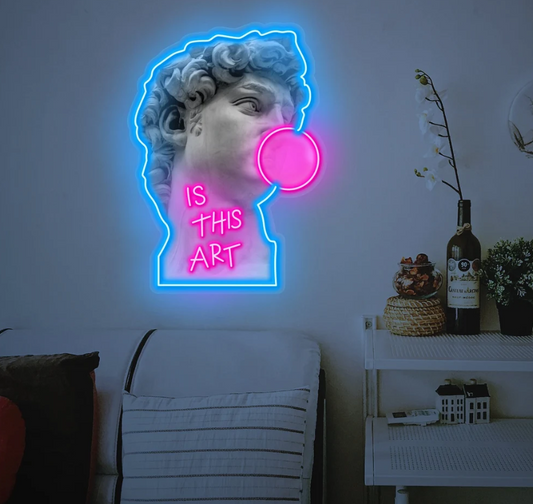 David Art Uv Print Neon Light Signs (32x22inches) Neonsignsindia