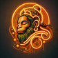 Divine Hanuman Neon Art – Radiant Orange Spiritual Wall Decor Neonsignsindia