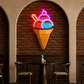Double Scoop Ice Cream Neon Sign Neonsignsindia