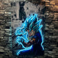 Vegito Blue Power Neon Wall Art – Anime LED Statement Light Game Room