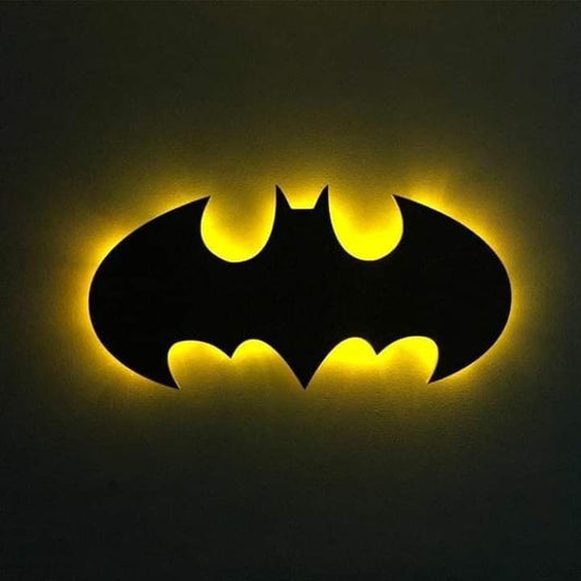 Batman Logo Neon Wall Light – Iconic Superhero LED Wall Art Game room With color changing app controlled LED.
