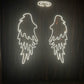 Angel Wings Neon Wall Art with Halo – LED Photo Wall Décor