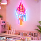 Dripping Ice Cream Neon Sign – Candy Glow Wall Light | Neon Signs India — Image 1