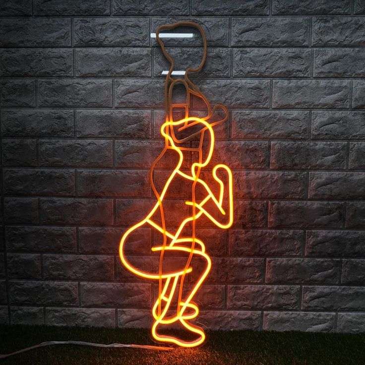 Dynamic Fitness Motion Neon Sign | Gym & Dance Wall Art LED Neon | Neon Signs India — Image 2
