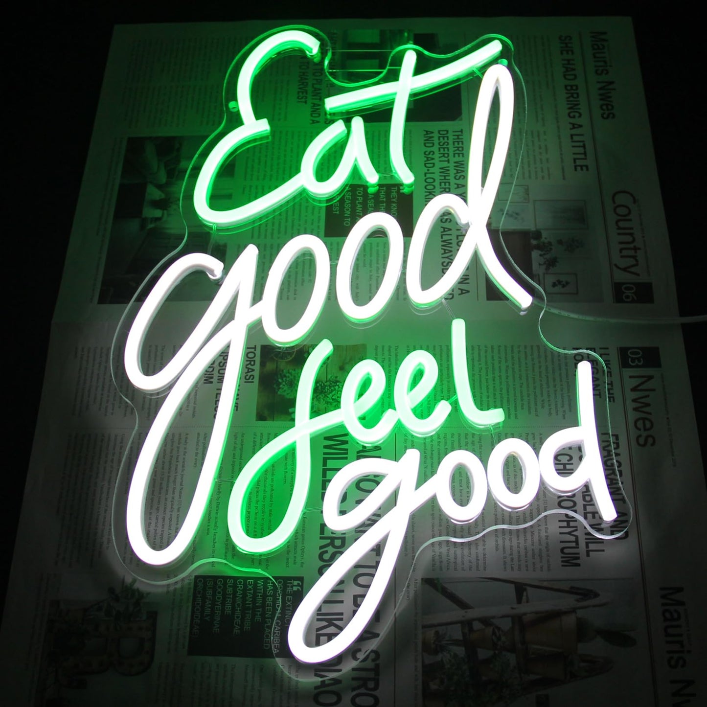 Eat Good Feel Good Neon Sign (17x14 Inchs) Neonsignsindia
